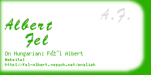 albert fel business card